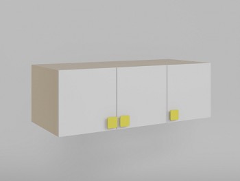 Антресоль на шкаф 3-х створчатый Клаксон без машинок (Белый/корпус Клен) в Стрелке - strelka.mebel54.com | фото