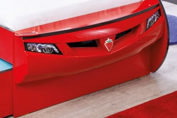 CARBED Кровать-машина Coupe с выдвижной кроватью Red 20.03.1306.00 в Стрелке - strelka.mebel54.com | фото