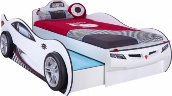 CARBED Кровать-машина Coupe с выдвижной кроватью White 20.03.1310.00 в Стрелке - strelka.mebel54.com | фото
