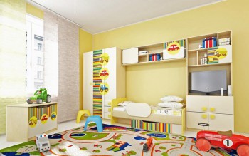Детская комната Клаксон (Бежевый/корпус Клен) в Стрелке - strelka.mebel54.com | фото