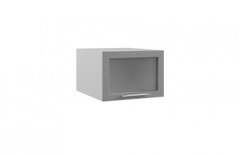 Гарда ГПГС 500 шкаф верхний горизонтальный глубокий со стеклом (Индиго/корпус Серый) в Стрелке - strelka.mebel54.com | фото
