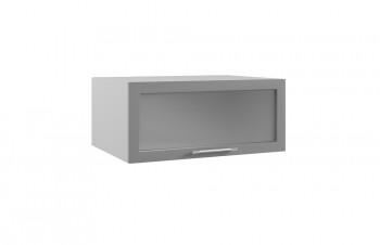 Гарда ГПГС 800 шкаф верхний горизонтальный глубокий со стеклом (Джинс/корпус Серый) в Стрелке - strelka.mebel54.com | фото