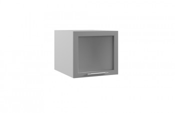 Гарда ГВПГС 500 шкаф верхний горизонтальный глубокий со стеклом высокий (Белый/корпус Серый) в Стрелке - strelka.mebel54.com | фото
