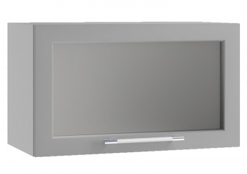 Гарда ПГС 600 шкаф верхний горизонтальный со стеклом Джинс в Стрелке - strelka.mebel54.com | фото