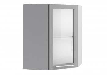Гарда ВПУС 550 шкаф верхний угловой со стеклом Белый в Стрелке - strelka.mebel54.com | фото