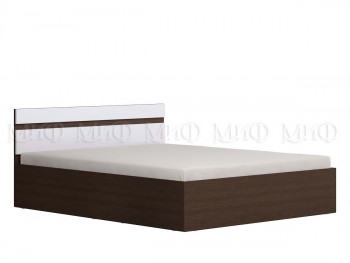 Ким кровать 1,4 (Венге/белый глянец) в Стрелке - strelka.mebel54.com | фото