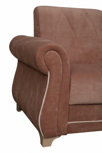 Кресло для отдыха "Порто" (велюр киви корица / микровельвет крем) в Стрелке - strelka.mebel54.com | фото