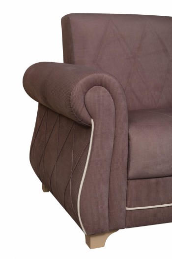 Кресло для отдыха "Порто" (велюр текстура лиловый / микровельвет крем)/осн. в Стрелке - strelka.mebel54.com | фото