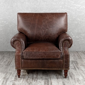 Кресло кожаное Лофт Аристократ (ширина 1100 мм) в Стрелке - strelka.mebel54.com | фото