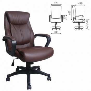Кресло офисное BRABIX Enter EX-511 (коричневый) в Стрелке - strelka.mebel54.com | фото