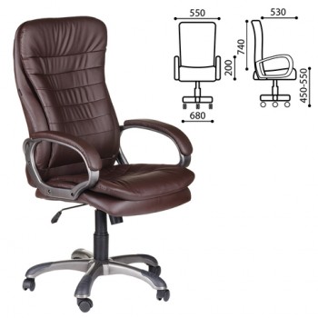 Кресло офисное BRABIX Omega EX-589 (коричневое) в Стрелке - strelka.mebel54.com | фото