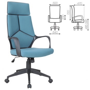 Кресло офисное BRABIX Prime EX-515 (голубая ткань) в Стрелке - strelka.mebel54.com | фото