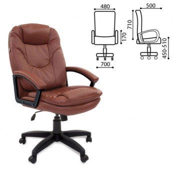 Кресло офисное BRABIX Trend EX-568 (коричневый) в Стрелке - strelka.mebel54.com | фото