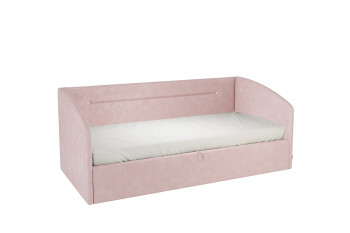 Кровать 0.9 Альба Софа (Нежно-розовый велюр) в Стрелке - strelka.mebel54.com | фото