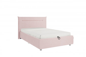 Кровать 1,2 Альба (Нежно-розовый велюр/под-мех) в Стрелке - strelka.mebel54.com | фото