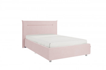Кровать 1,2 Альба с основанием (Нежно-розовый велюр) в Стрелке - strelka.mebel54.com | фото