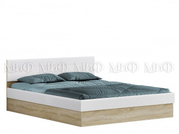 Кровать 1,4 спальня Фортуна (Дуб сонома/белый глянец) в Стрелке - strelka.mebel54.com | фото