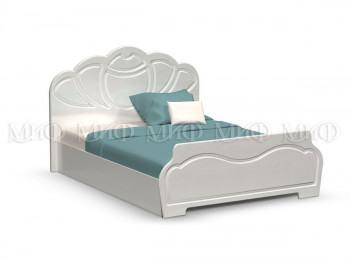 Кровать 1,4м Гармония (Белый/Белый глянец) в Стрелке - strelka.mebel54.com | фото