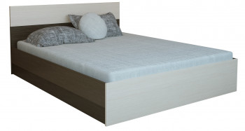 Кровать 1,4м Юнона с настилом (Венге / Дуб) в Стрелке - strelka.mebel54.com | фото
