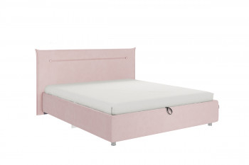 Кровать 1,6 Альба (Нежно-розовый велюр/под-мех) в Стрелке - strelka.mebel54.com | фото