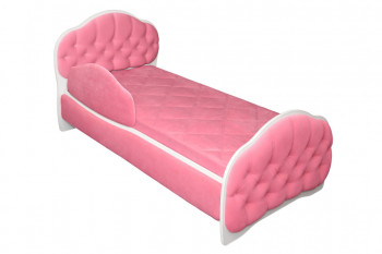 Кровать 170 Гармония 89 Розовый (мягкий бортик) в Стрелке - strelka.mebel54.com | фото