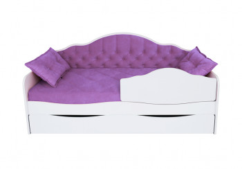 Кровать 170 серии Иллюзия Лайт 1 ящик 32 Фиолетовый (подушки) в Стрелке - strelka.mebel54.com | фото