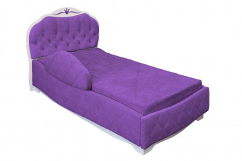 Кровать 190 Гармония Lux 32 Фиолетовый (мягкий бортик) в Стрелке - strelka.mebel54.com | фото