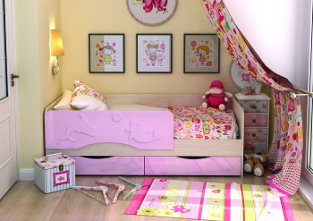 Кровать Алиса КР-812 1,6 Белфорд/Розовый металлик в Стрелке - strelka.mebel54.com | фото