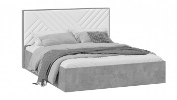 Кровать без ПМ «Хилтон» Тип 1 Ателье светлый/Белый в Стрелке - strelka.mebel54.com | фото