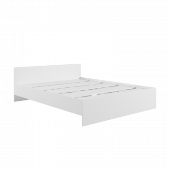 Кровать без ящ. М1600 Мадера Белый в Стрелке - strelka.mebel54.com | фото