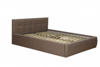 Кровать "Диана" ш. 1400 (Н=1010мм) (жаккард шоколад) в Стрелке - strelka.mebel54.com | фото