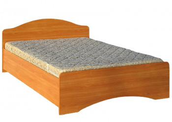 Кровать двойная 1600-1 без матраса (круглые спинки) Вишня Оксфорд в Стрелке - strelka.mebel54.com | фото
