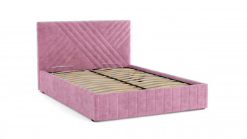 Кровать Гамма ш. 1400 (без основания для хранения) (велюр тенерифе розовый) в Стрелке - strelka.mebel54.com | фото