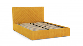 Кровать Гамма ш. 1400 (с основанием для хранения) (велюр тенерифе куркума) в Стрелке - strelka.mebel54.com | фото