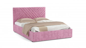 Кровать Гамма ш. 1400 (с основанием для хранения) (велюр тенерифе розовый) в Стрелке - strelka.mebel54.com | фото