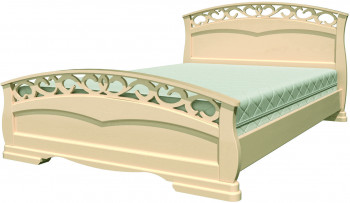 Кровать Грация-1 из массива сосны 1400*2000 Орех в Стрелке - strelka.mebel54.com | фото