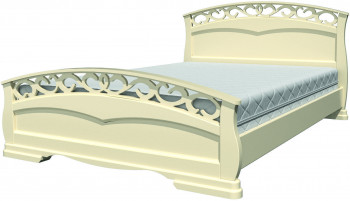 Кровать Грация-1 из массива сосны 1400*2000 Орех в Стрелке - strelka.mebel54.com | фото