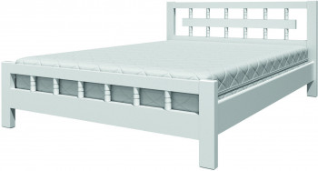 Кровать Натали-5 из массива сосны 900*2000 Белый античный в Стрелке - strelka.mebel54.com | фото
