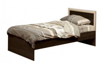 Кровать одинарная 21.55 (шир. 900) с настилом (венге/профиль дуб линдберг)/осн. в Стрелке - strelka.mebel54.com | фото