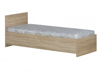 Кровать одинарная 800-2 без матраса (прямые спинки) Дуб Сонома в Стрелке - strelka.mebel54.com | фото