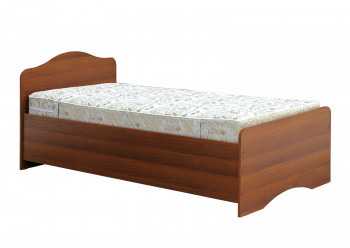 Кровать одинарная 900-1 без матраса (круглые спинки) Орех Таволато в Стрелке - strelka.mebel54.com | фото