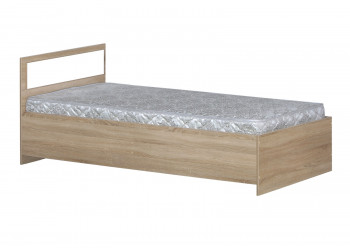 Кровать одинарная 900-2 без матраса (прямые спинки) Дуб Сонома в Стрелке - strelka.mebel54.com | фото