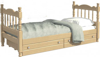 Кровать одинарная Аленка из массива сосны 800*1890 Сосна в Стрелке - strelka.mebel54.com | фото