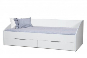 Кровать одинарная "Фея - 3" (симметричная) New/(белый / белый / ДВПО: белый) в Стрелке - strelka.mebel54.com | фото
