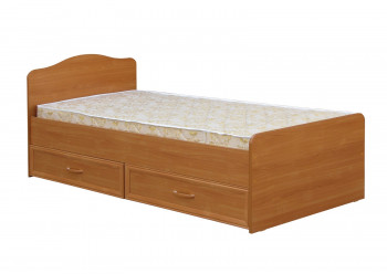 Кровать одинарная с ящиками 800-1 без матраса (круглые спинки) Вишня Оксфорд в Стрелке - strelka.mebel54.com | фото