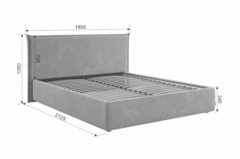 Кровать с подъемным механизмом Лада 160х200 см (графит (велюр)) в Стрелке - strelka.mebel54.com | фото