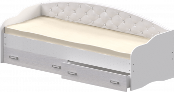 Кровать Софа-7 с мягкой спинкой (800х1900) Белый в Стрелке - strelka.mebel54.com | фото