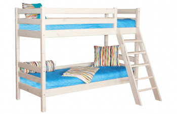 Кровать Соня вариант 10 двухъярусная с наклонной лестницей Лаванда в Стрелке - strelka.mebel54.com | фото