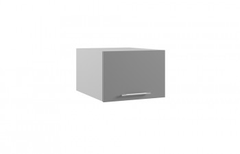 Лофт ГПГ 500 шкаф верхний горизонтальный глубокий (Штукатурка белая/корпус Серый) в Стрелке - strelka.mebel54.com | фото