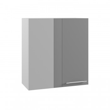 Лофт ПУ 650 шкаф верхний угловой (Штукатурка белая/корпус Серый) в Стрелке - strelka.mebel54.com | фото